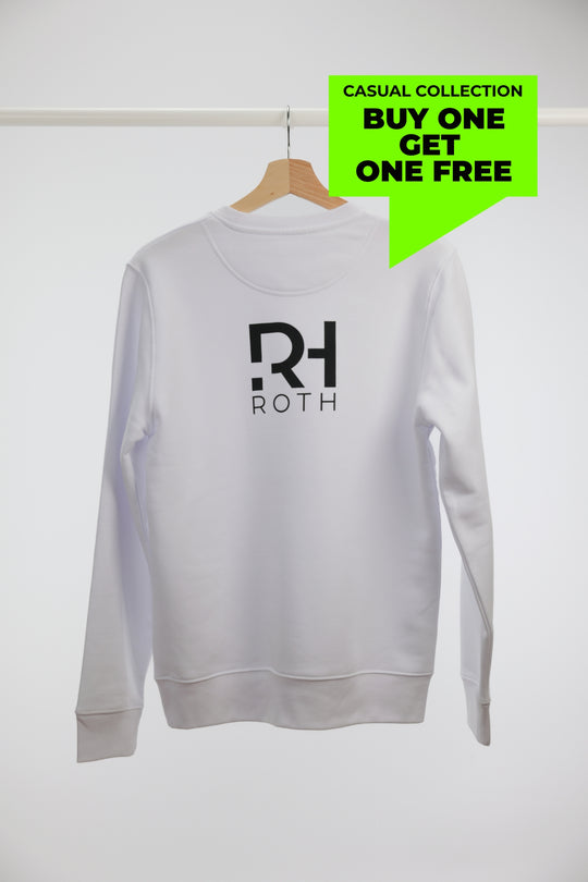 Unisex Casual Sweater RH/TRI Basic Line weiß