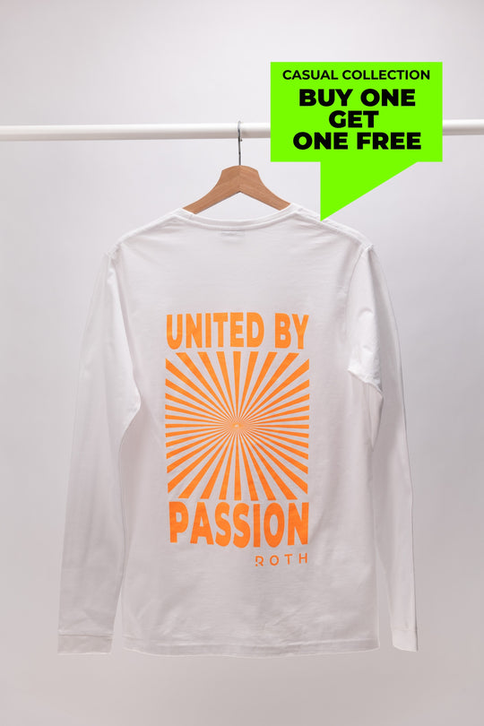 Unisex Casual Longsleeve Lasershow Neon Orange