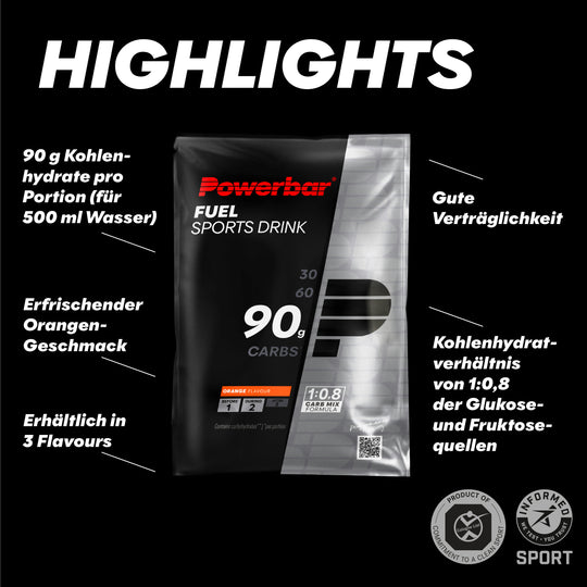 Fuel 90 Sports Drink Orange - Energie Getränk (5x)