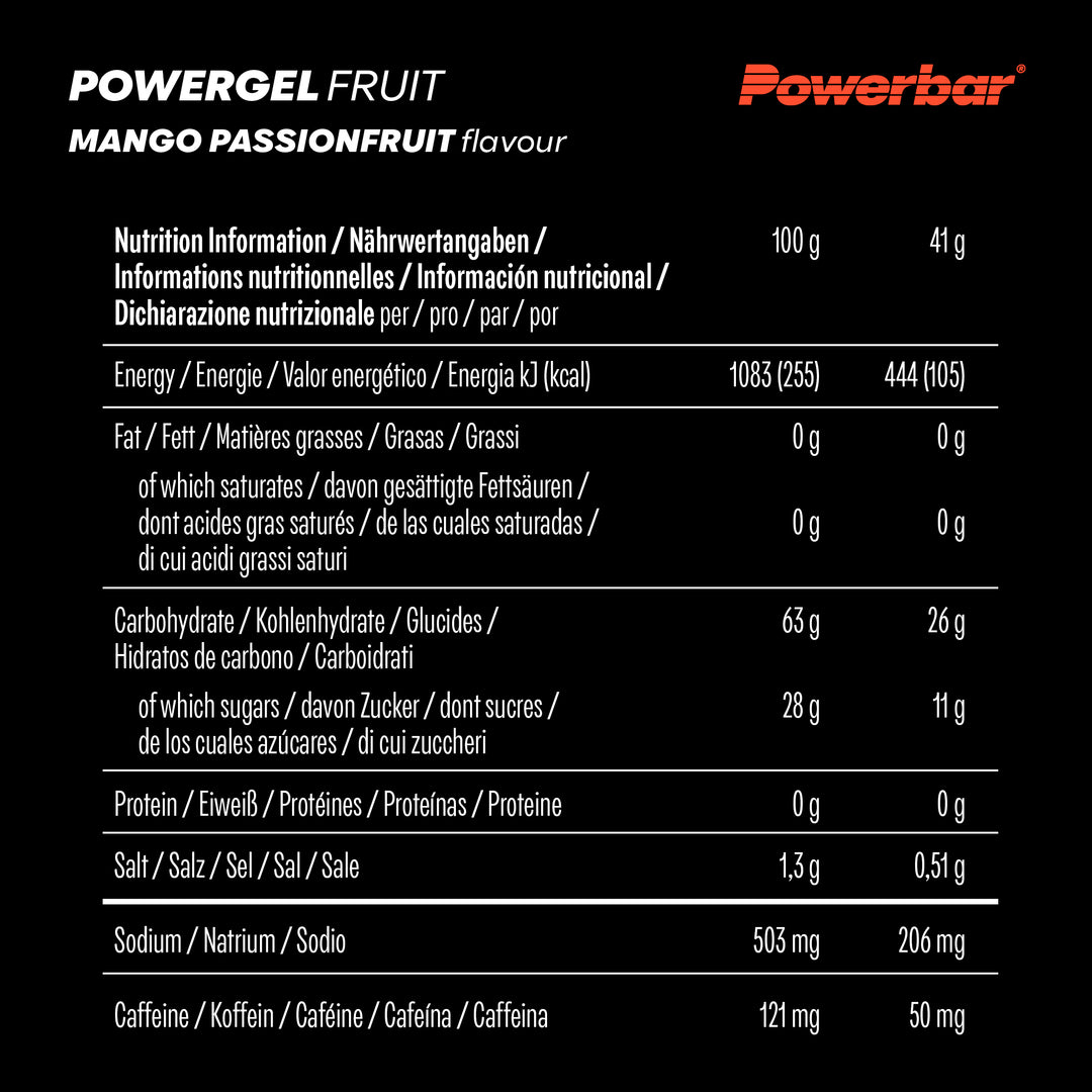 PowerGel Fruit - Energie Gel Mango Passionsfruit (4x)