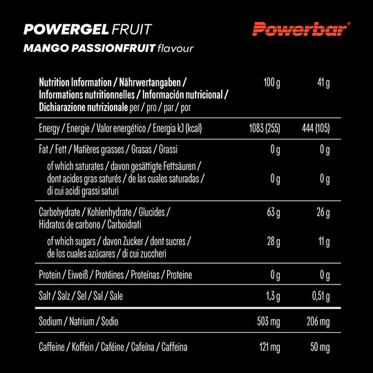 PowerGel Fruit - Energie Gel Mango Passionsfruit (4x)