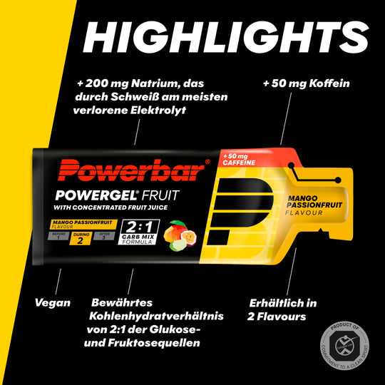 PowerGel Fruit - Energie Gel Mango Passionsfruit (4x)