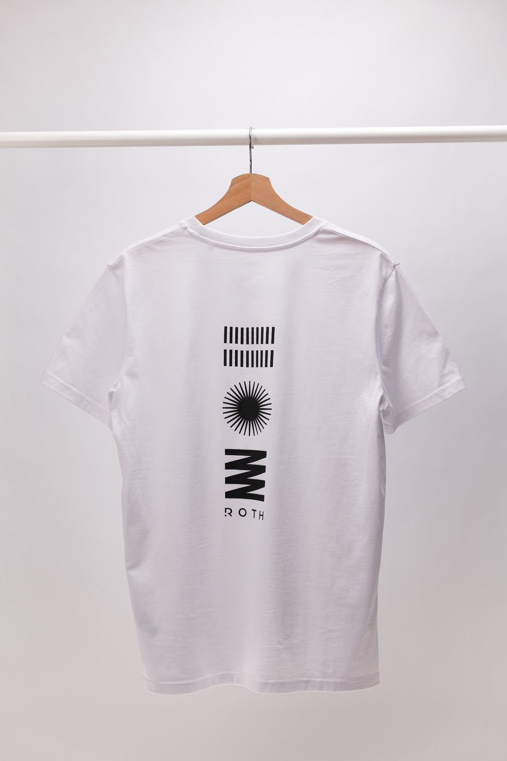 T-Shirt weiß Sunset Ride schwarz Rückseite