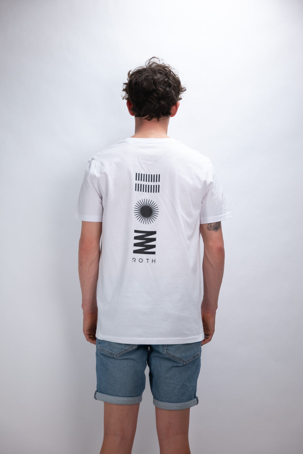 T-Shirt weiß Sunset Ride schwarz