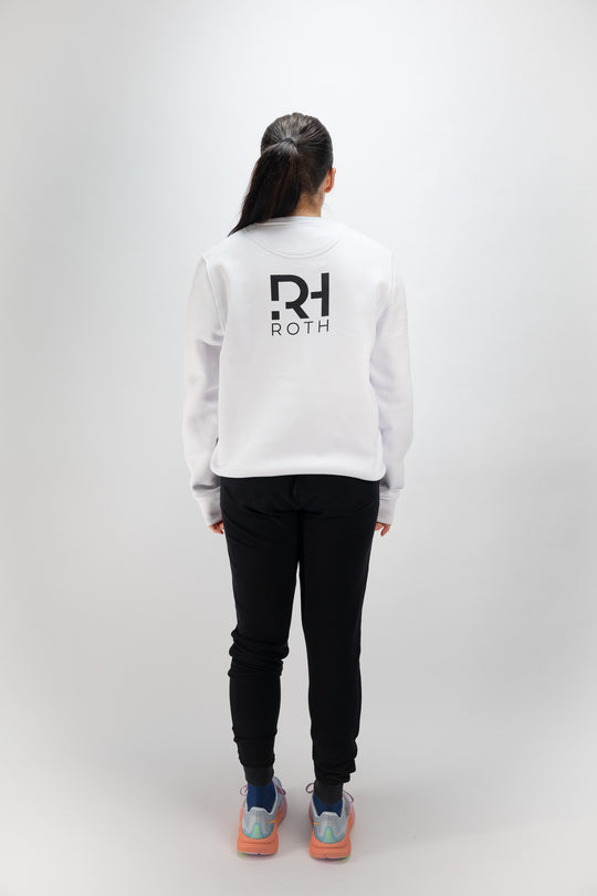 Unisex Casual Sweater RH/TRI Basic Line white - Klassischer Look mit dem  ROTH Aufdruck