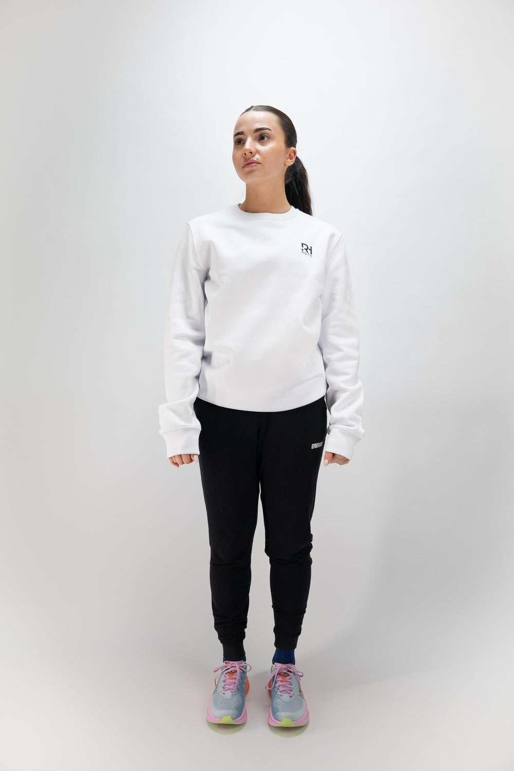 Unisex Casual Sweater RH/TRI Basic Line white - Klassischer Look mit dem  ROTH Aufdruck