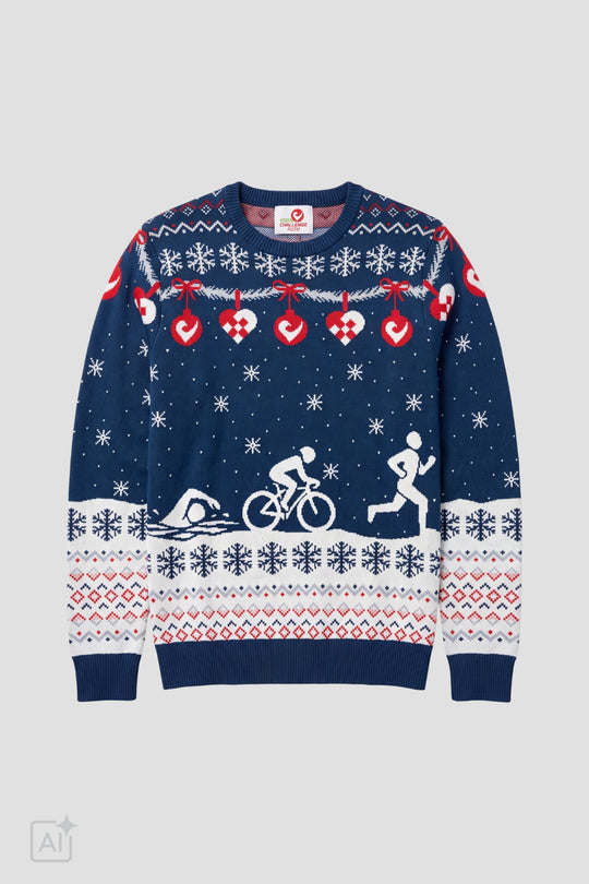 “Swim Bike Run” Christmas Sweater