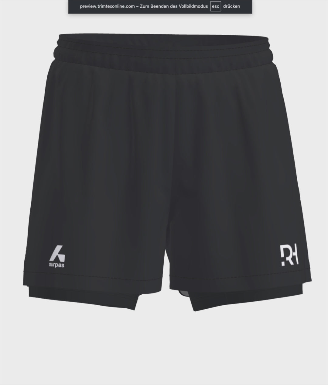 Surpas x ROTH Fast Shorts Unisex Black