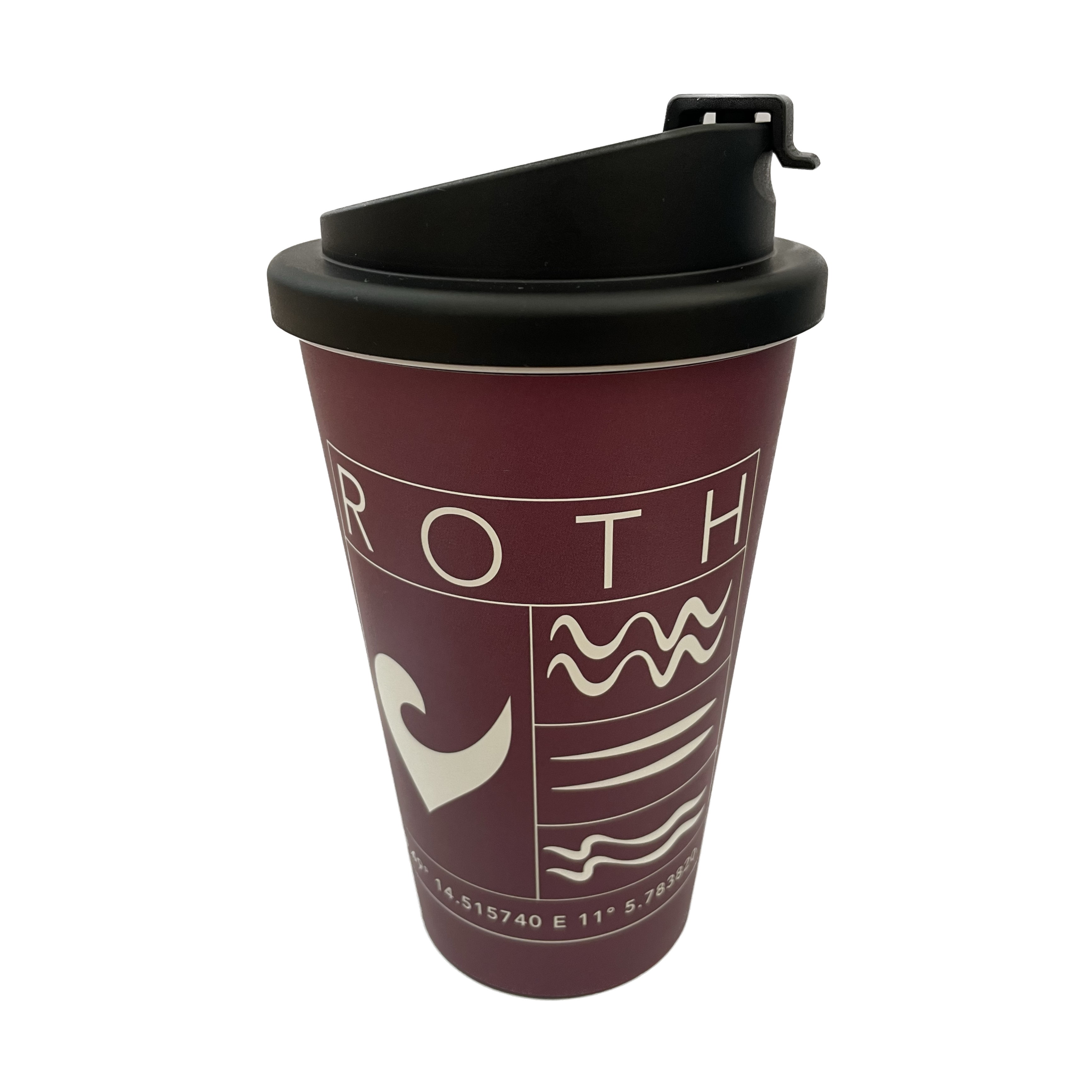 Kaffeebecher "Premium Deluxe" Challenge Roth / Coffee-to-go