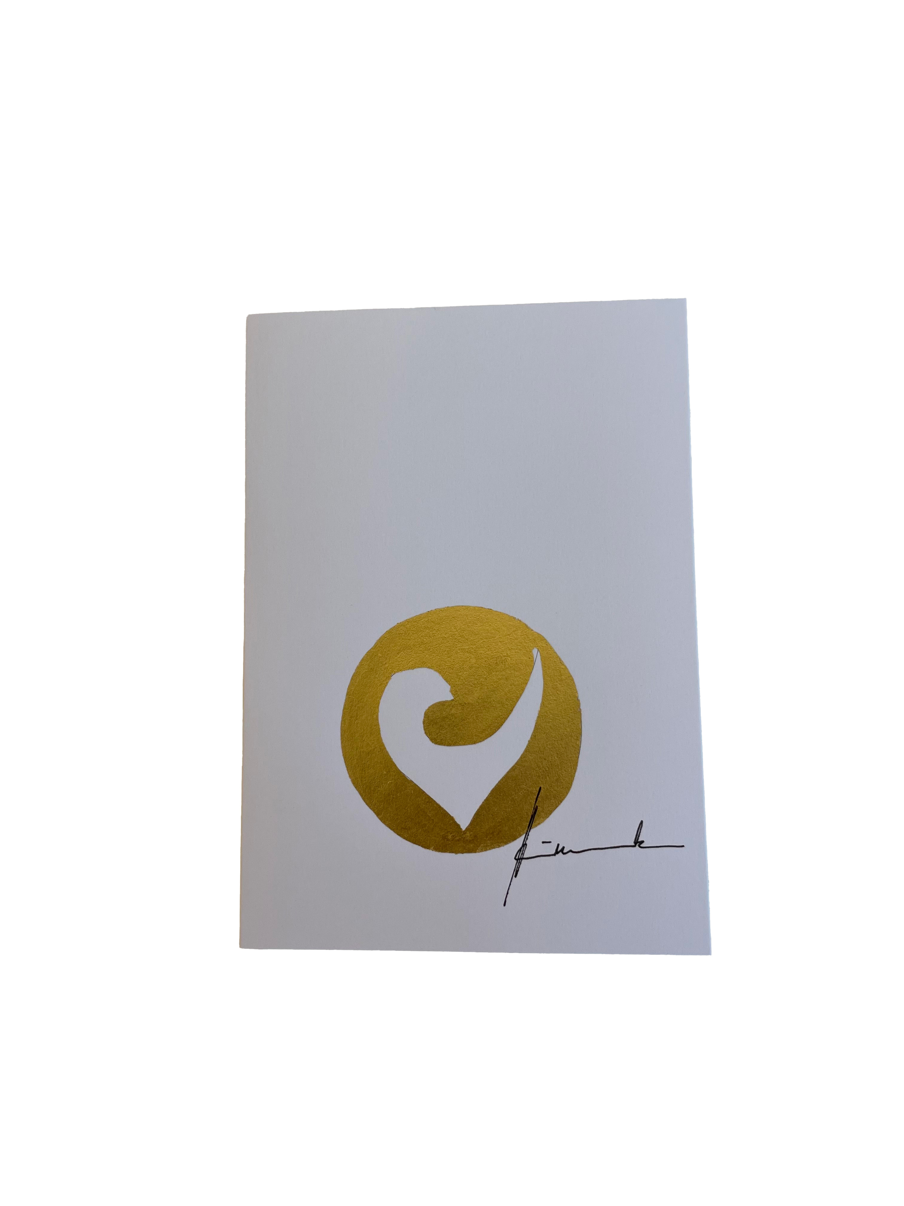 Post Card with golden signet 